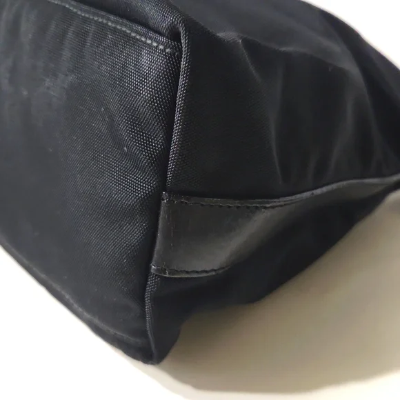 VTG Gucci Authentic 000062 Black Nylon Leather Handbag Shoulder Purse - Picture 8 of 16